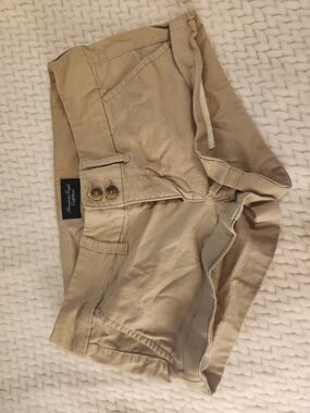 American Eagle Outfitters Khaki Stretch Shorts - Beige